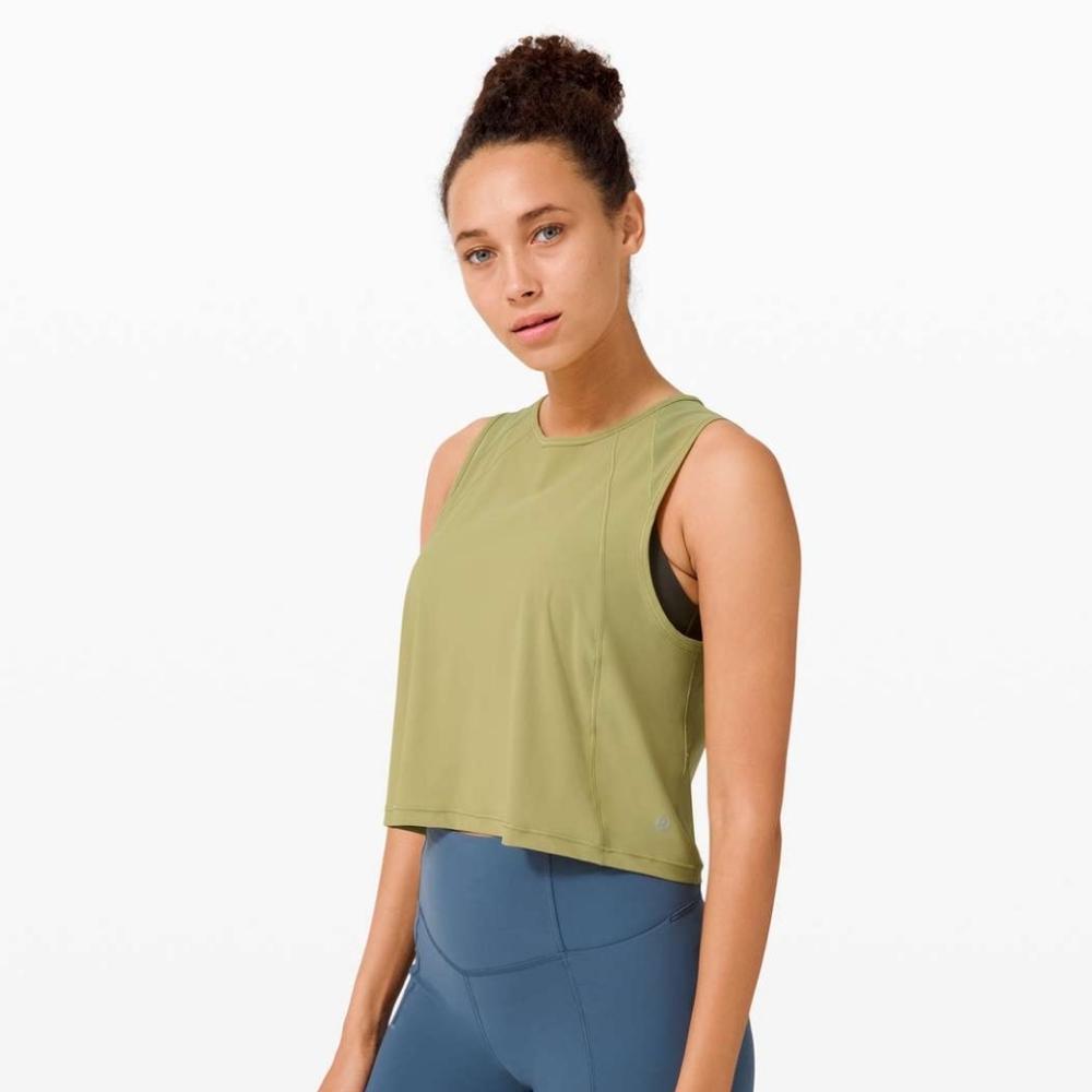 Lululemon Sculpt Tank Cropped Hazel Green